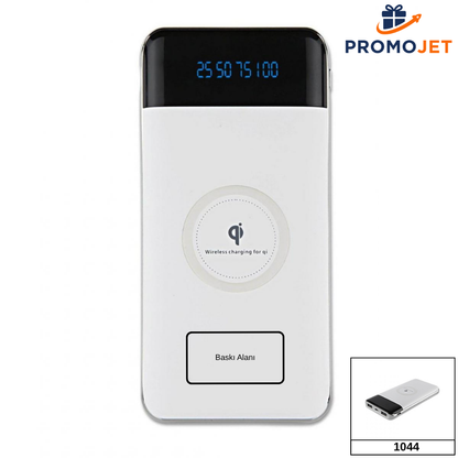 10.000 mAh Kablosuz Powerbank – Dijital Göstergeli ve Qi Şarj Destekli Enerji İstasyonu
