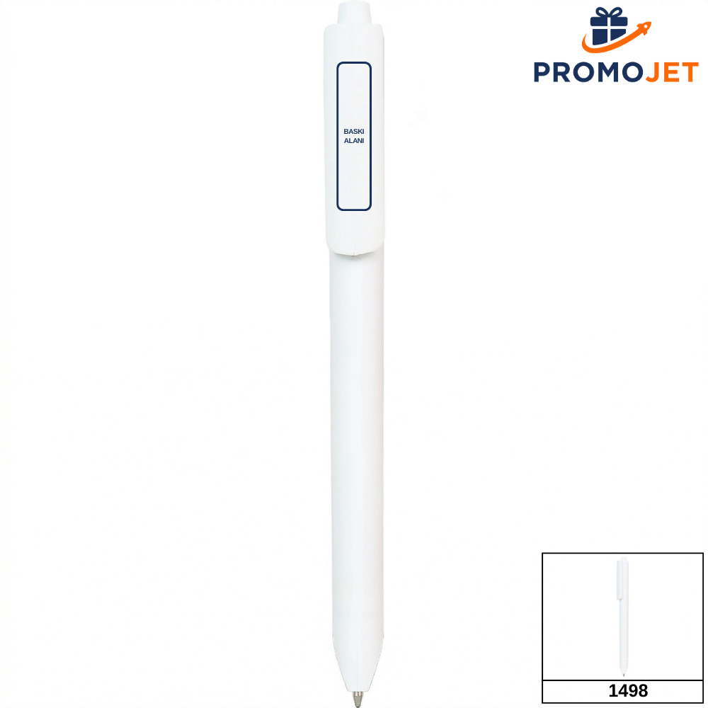 Düz Klipsli Minimalist Plastik Kalem