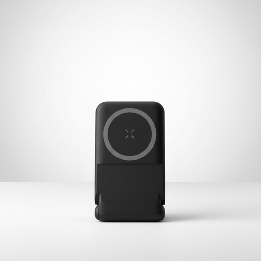 EccoTech 15W Magsafe + Wireless Powerbank + Rubber Gövde + Led Logo + Telefon Tutucu