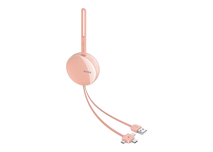 3 in 1 Çoklu Şarj Kablosu - Micro USB, Lightning ve Type-C Uyumlu