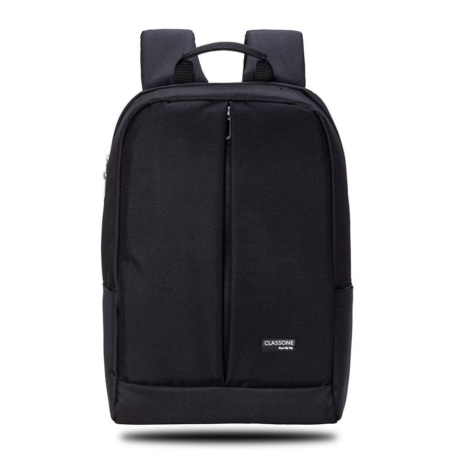 Zaino Serisi 15.6" Modern Sırt Çantası – Dikey Ön Cepli ve Koyu Gri Melanj Tasarım