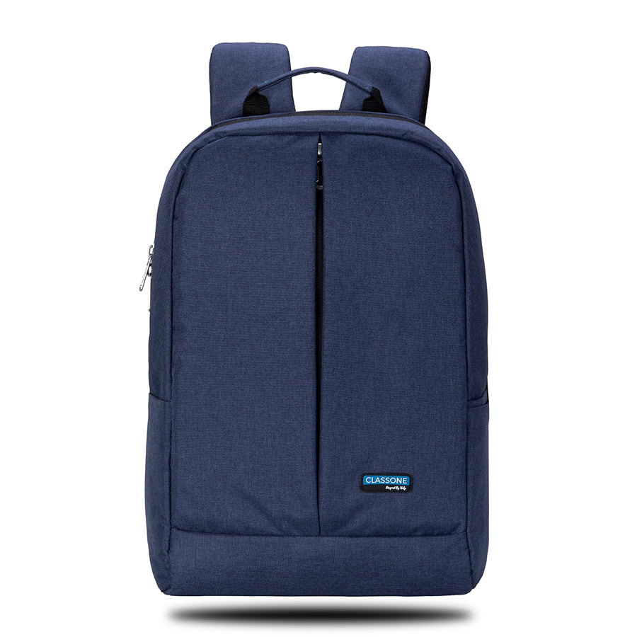 Zaino Serisi 15.6" Modern Sırt Çantası – Dikey Ön Cepli ve Koyu Gri Melanj Tasarım