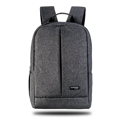 Zaino Serisi 15.6" Modern Sırt Çantası – Dikey Ön Cepli ve Koyu Gri Melanj Tasarım