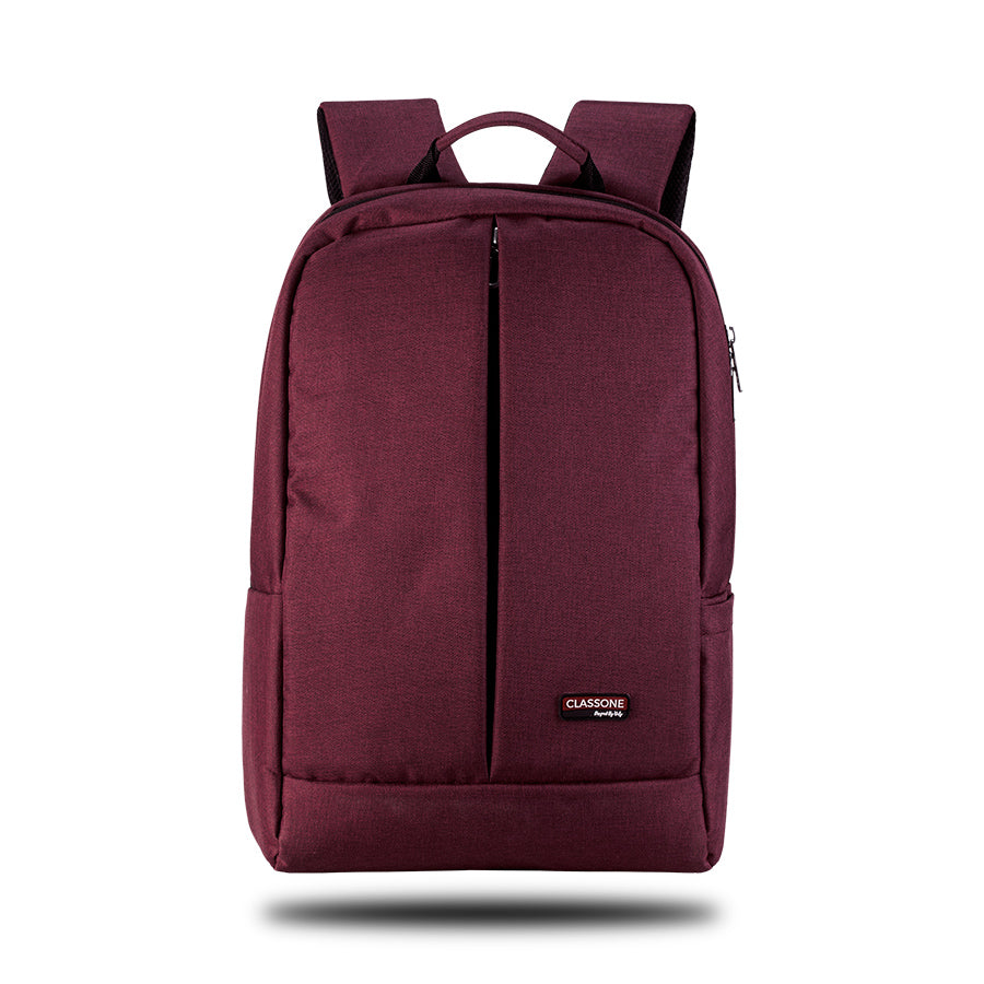 Zaino Serisi 15.6" Modern Sırt Çantası – Dikey Ön Cepli ve Koyu Gri Melanj Tasarım