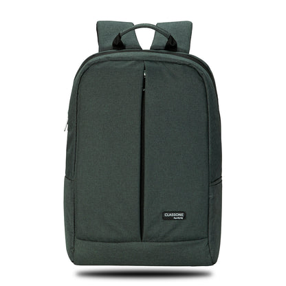 Zaino Serisi 15.6" Modern Sırt Çantası – Dikey Ön Cepli ve Koyu Gri Melanj Tasarım