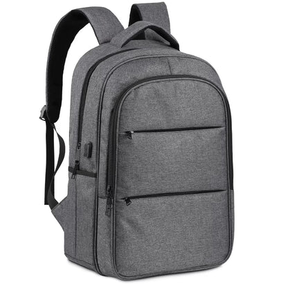 17 İnç Laptop Bölmeli Su Geçirmez Gri Sırt Çantası – Oxford Kumaş Ergonomik Promosyon Çantası