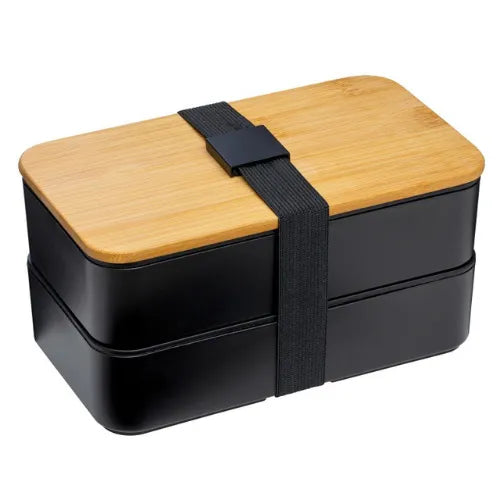 Bambu Kapaklı Plastik Yemek Kutusu