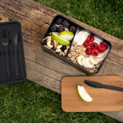 Bambu Kapaklı Plastik Yemek Kutusu