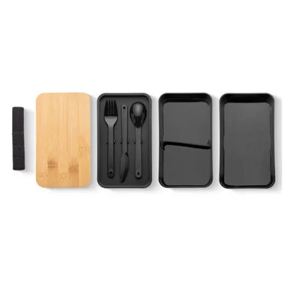 Bambu Kapaklı Plastik Yemek Kutusu