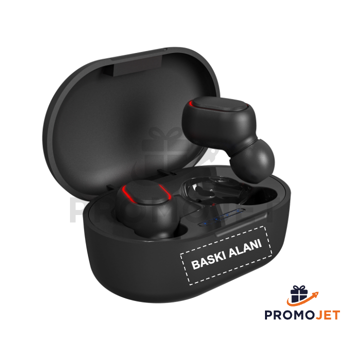Siyah Bluetooth TWS AirPods Mikrofonlu Kulaklık