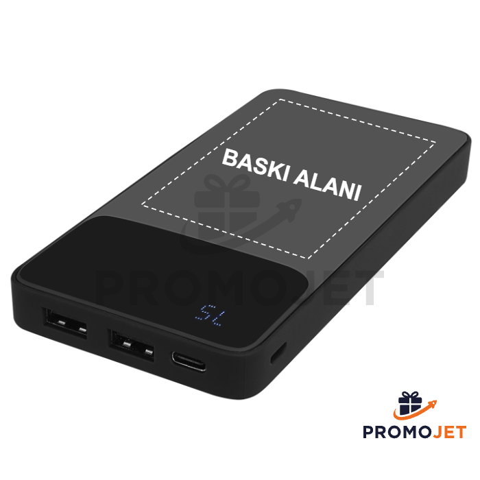 10.000 mAh LCD Göstergeli Taşınabilir Hızlı Şarj Cihazı Powerbank