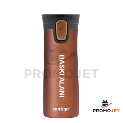 Contigo Pinnacle Vakumlu Çelik Termos Mug 420ml Kahverengi