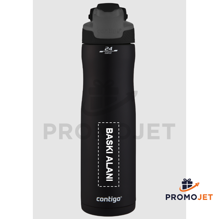 Contigo Chill Matte Black Çelik Vakumlu Su Şişesi 720 ml