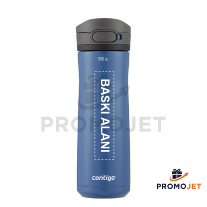 Contigo Jackson Chill 2.0 Çelik Tek El Bas İç Kilitli Su Matarası 590ml