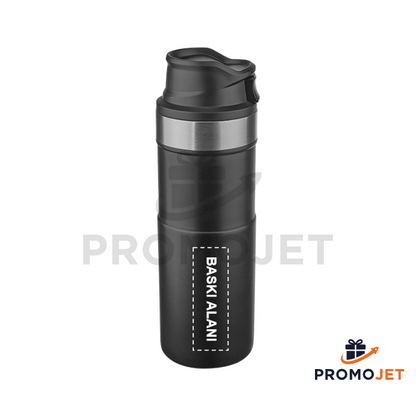 Siyah Çelik Termos 400 ml