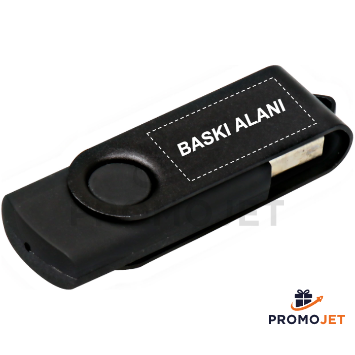 Siyah Döner Kapaklı USB Bellek 32 GB