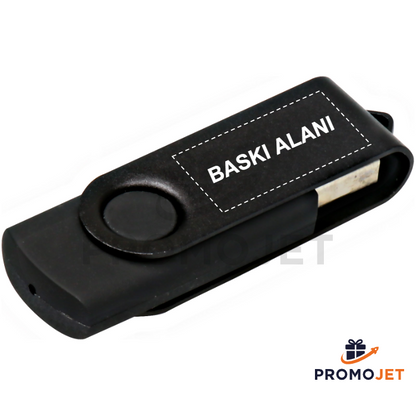 Siyah Döner Kapaklı USB Bellek 32 GB
