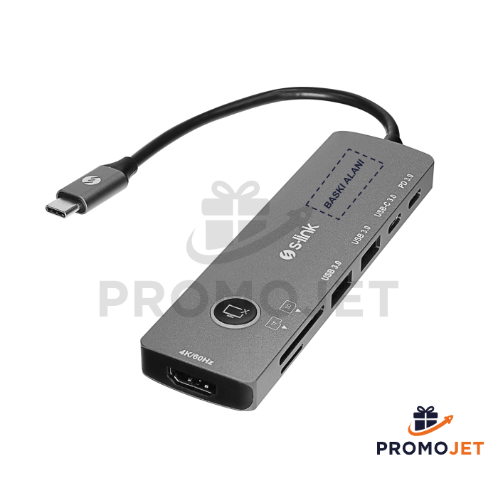 S-Link 7 in 1 Type-C Hub Adaptör
