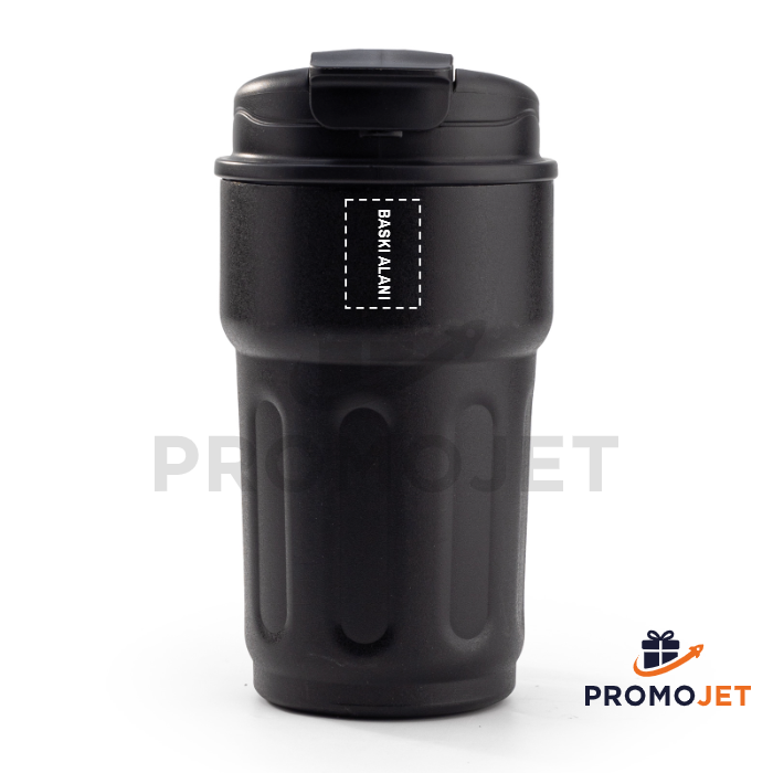 Siyah Dereceli 500 ml Dijital Göstergeli Termos