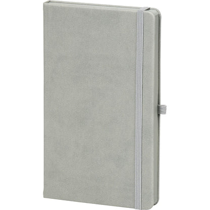 Açık Gri Termo Deri Kapaklı ve Lastikli VIP Tarihsiz Defter (13 x 21 cm)