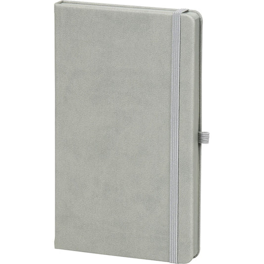 Açık Gri Termo Deri Kapaklı ve Lastikli VIP Tarihsiz Defter (13 x 21 cm)