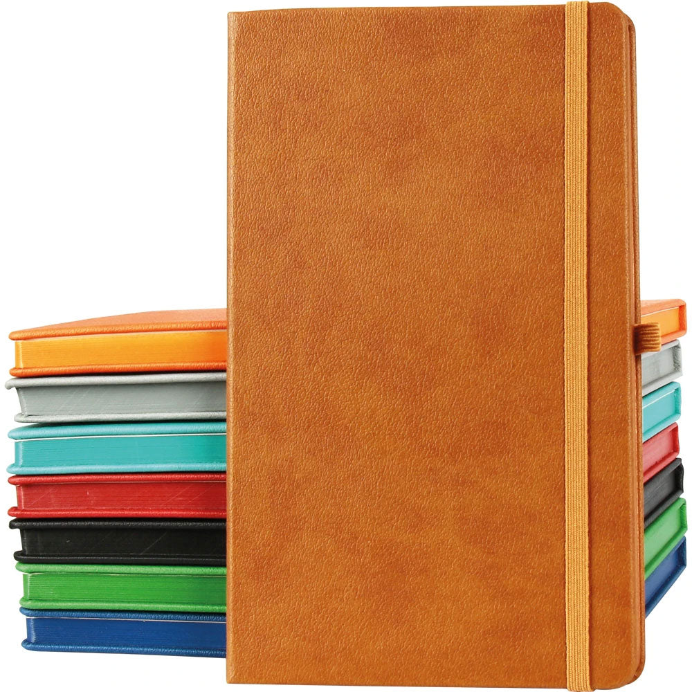 Açık Gri Termo Deri Kapaklı ve Lastikli VIP Tarihsiz Defter (13 x 21 cm)
