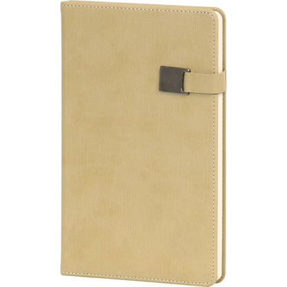 Dikey Çizgili Dokulu, Metal Tokalı VIP Tarihsiz Defter (13 x 21 cm)