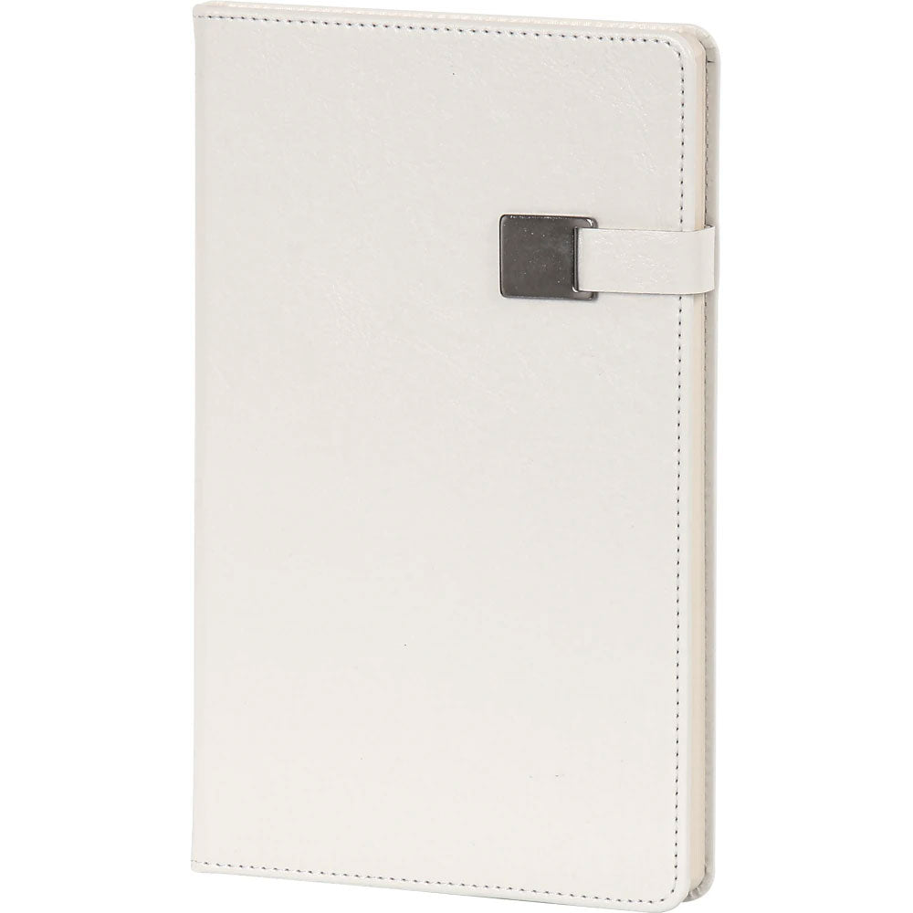 Dikey Çizgili Dokulu, Metal Tokalı VIP Tarihsiz Defter (13 x 21 cm)