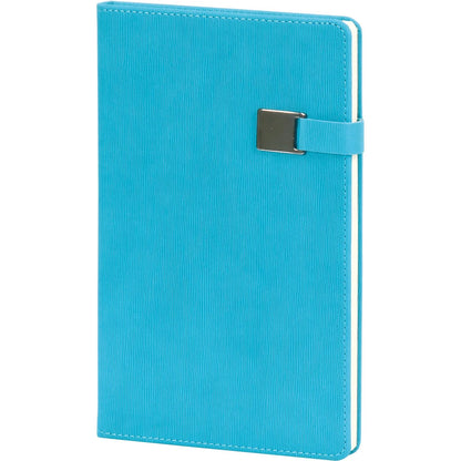 Dikey Çizgili Dokulu, Metal Tokalı VIP Tarihsiz Defter (13 x 21 cm)