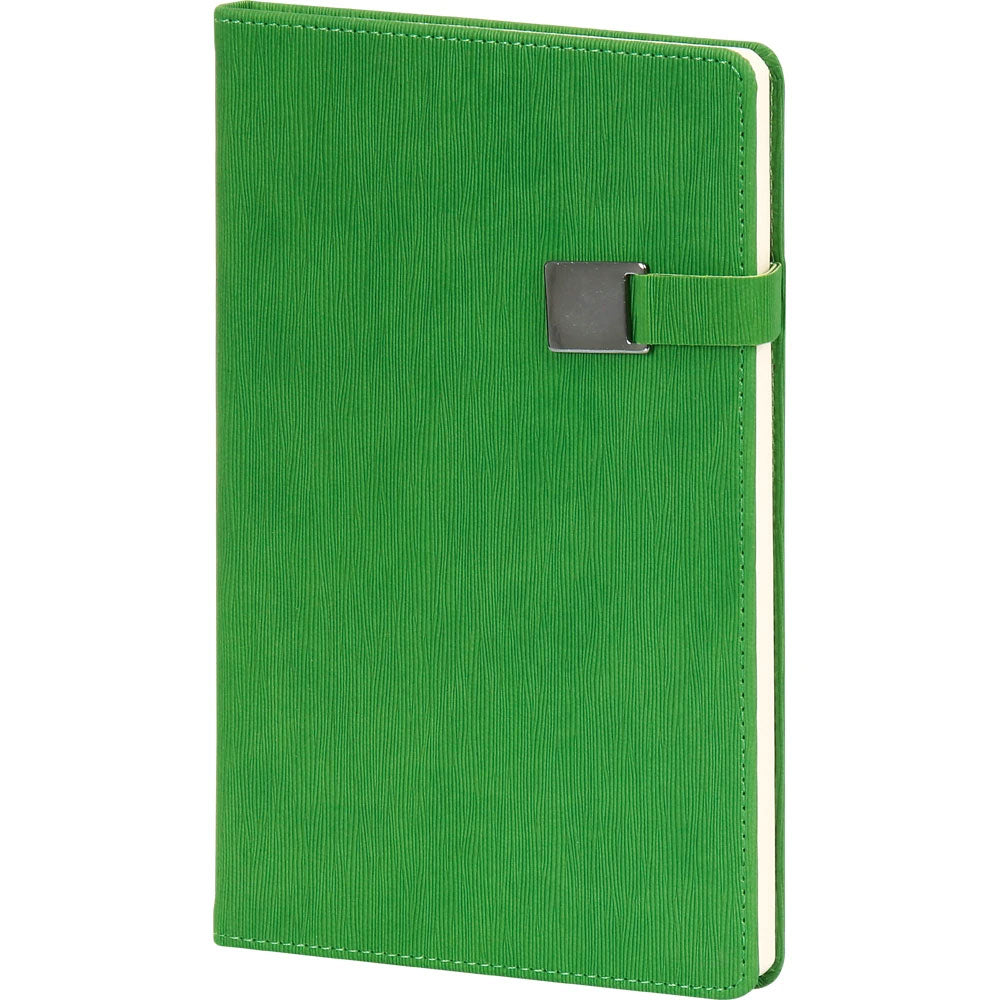 Dikey Çizgili Dokulu, Metal Tokalı VIP Tarihsiz Defter (13 x 21 cm)