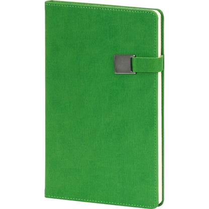 Dikey Çizgili Dokulu, Metal Tokalı VIP Tarihsiz Defter (13 x 21 cm)
