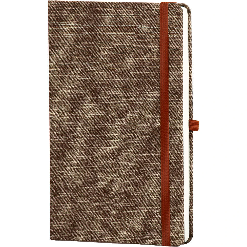 Kare Dokulu Termo Deri Kapaklı ve Lastikli VIP Tarihsiz Defter (13 x 21 cm)