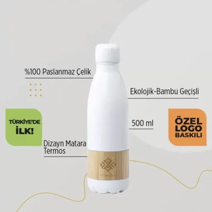 EccoTech 500 ML Çelik Bambu Matara/Termos