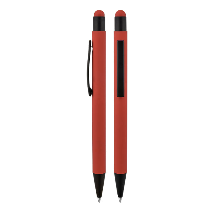 Metal Touchpen Rubber Gövdeli Tükenmez Kalem