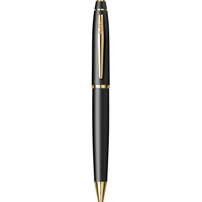 Scrikss Mat Siyah Altın Detaylı Premium Tükenmez Kalem