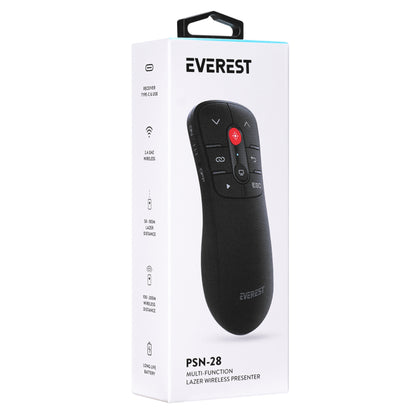 Everest Çok İşlevli USB Kırmızı Lazerli 2.4Ghz Kablosuz Sunum Cihazı
