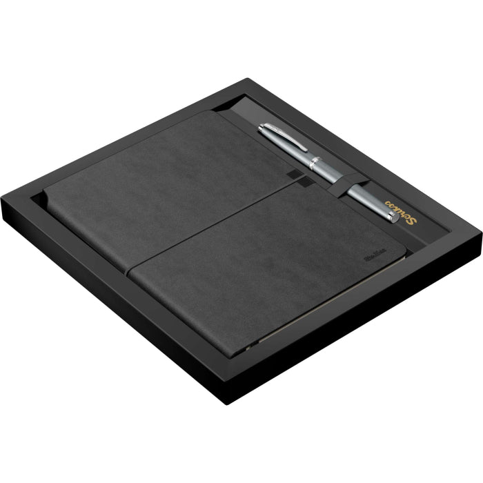 Scrikss  Verona Siyah A5 Defter ve Roller Kalem Hediye Seti