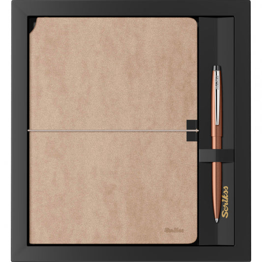 Scrikss Verona Vizon A5 Defter ve Bronz Tükenmez Kalem Hediye Seti