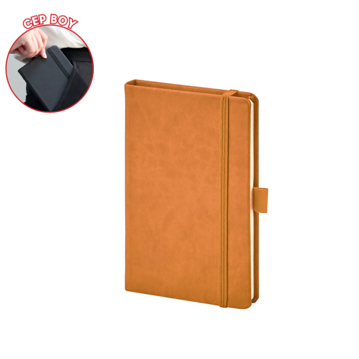 Termo Deri Cep Boy Çizgili Defter