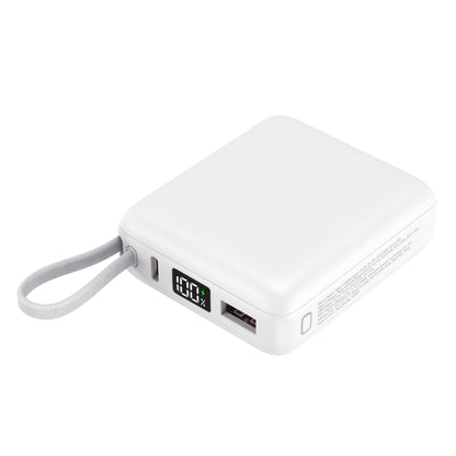 10000mAh LCD Göstergeli Hızlı Şarj Powerbank - Gri