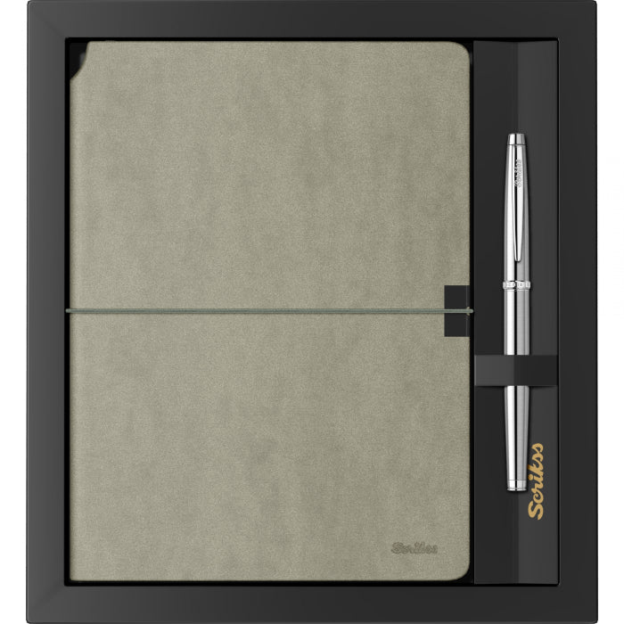 Scrikss Verona Yeşil A5 Defter ve Roller Kalem Hediye Seti