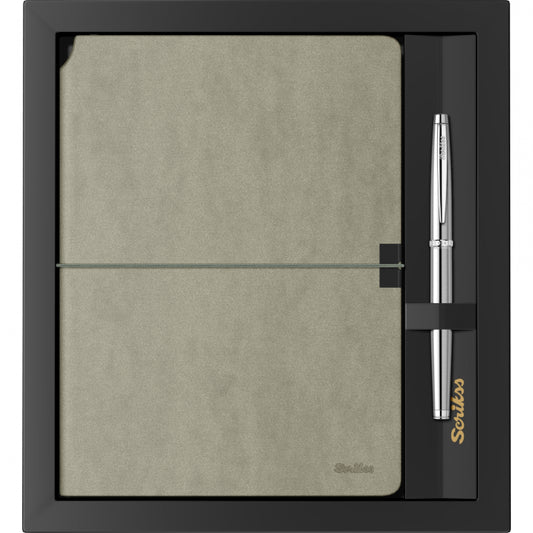 Scrikss Verona Yeşil A5 Defter ve Roller Kalem Hediye Seti