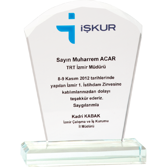 Cam Plaket Ödül ve Başarı Plaketi