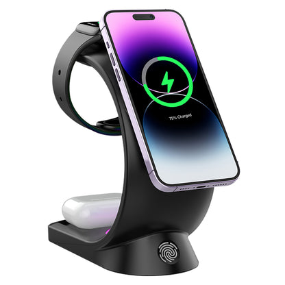 S-link Telefon, Saat ve Kulaklık Uyumlu 15W RGB Kablosuz Şarj Cihazı