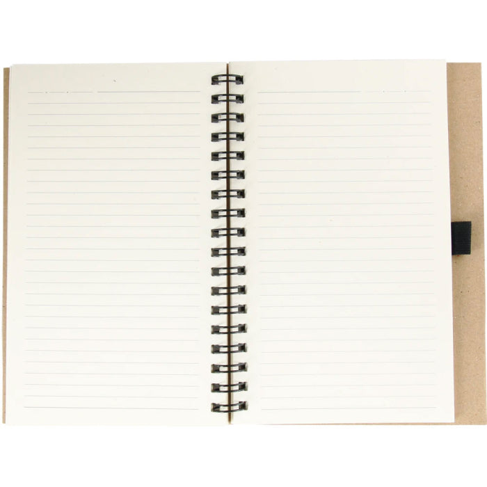Spiralli Kraft Kapaklı Çizgili Notluk 11.5x16 cm
