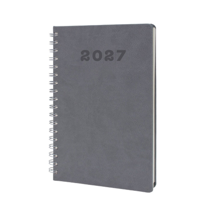 2027 Tarihli Termo Deri Kapaklı Spiralli Ajanda