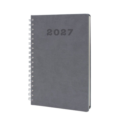 2027 Tarihli Termo Deri Kapaklı Spiralli Ajanda