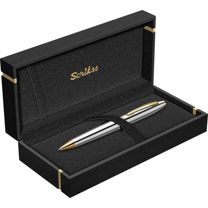 Scrikss Gold Krom Gövdeli Metal Tükenmez Kalem