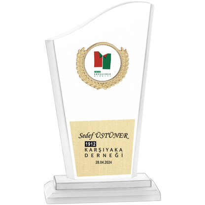 Cam Plaket 12x22 CM