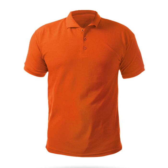 Turuncu Polo Yaka Pamuklu Tişört